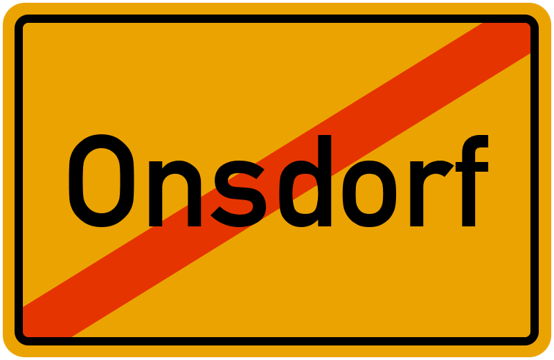 Ortsschild Onsdorf