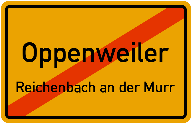 Ortsschild Oppenweiler