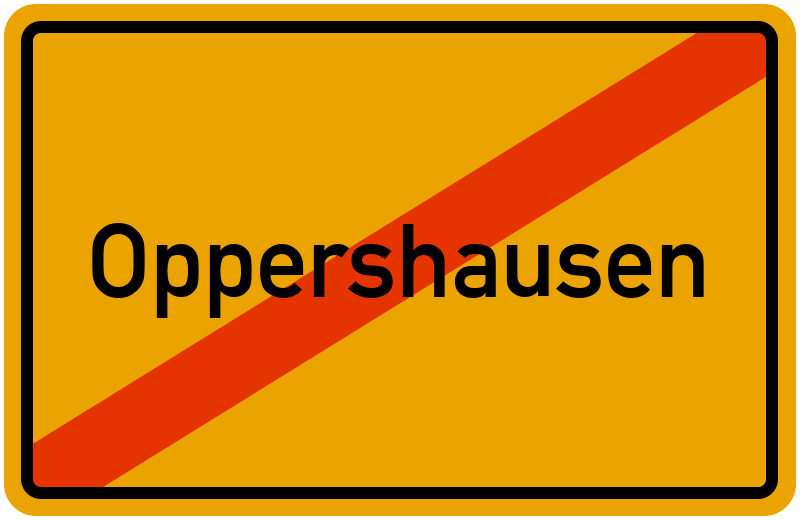 Ortsschild Oppershausen
