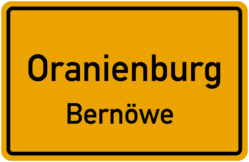 Ortsschild Oranienburg