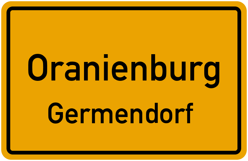Ortsschild Oranienburg