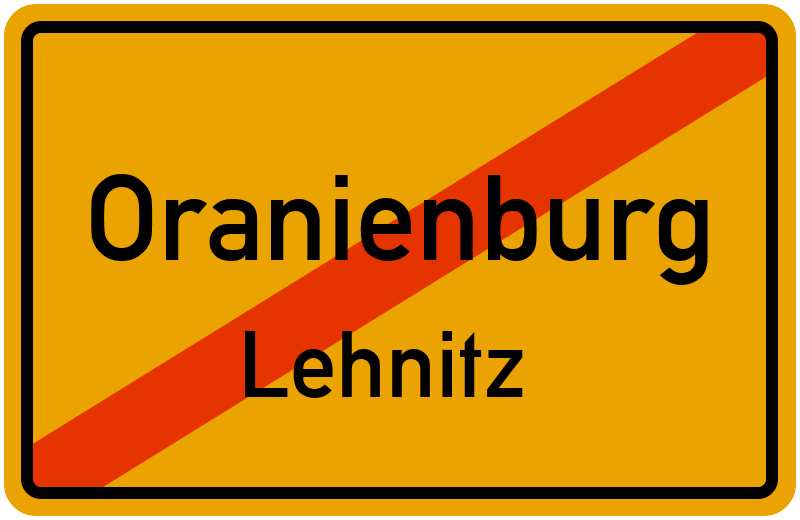 Ortsschild Oranienburg