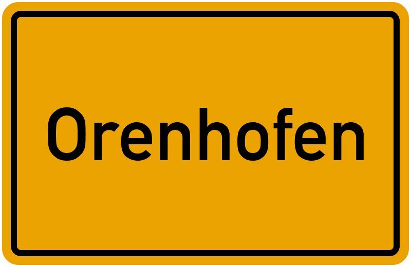 Ortsschild Orenhofen