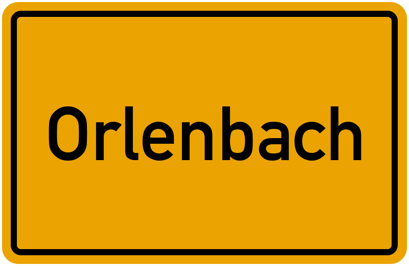 Ortsschild Orlenbach