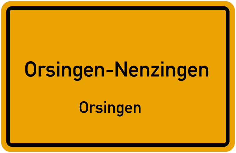 Ortsschild Orsingen-Nenzingen