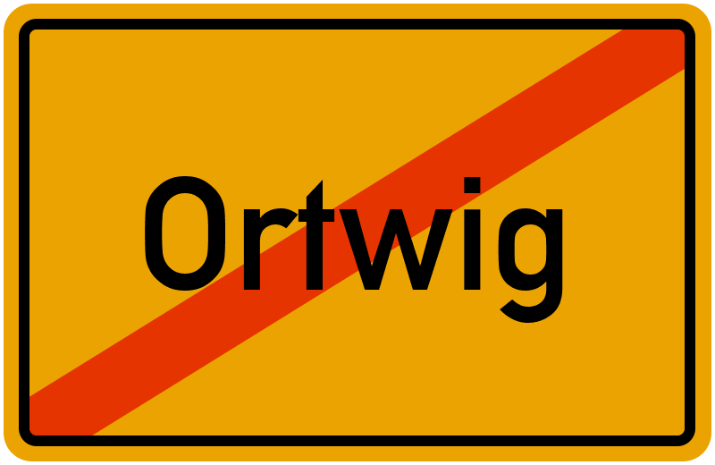 Ortsschild Ortwig