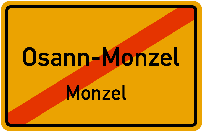 Ortsschild Osann-Monzel