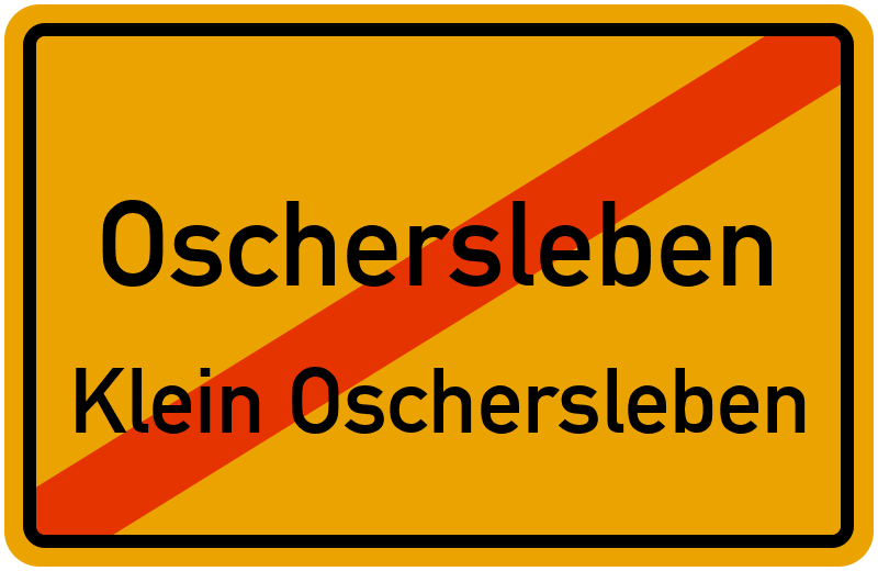 Ortsschild Oschersleben