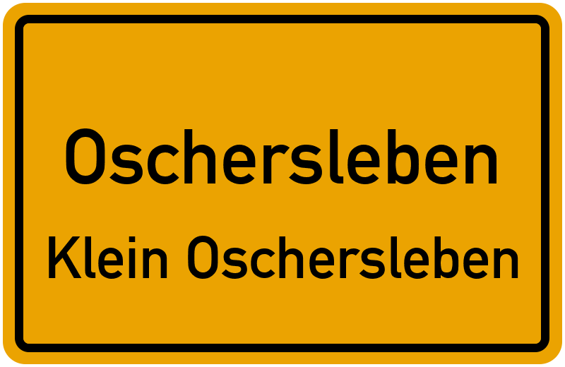 Ortsschild Oschersleben