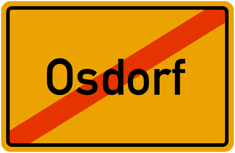Ortsschild Osdorf