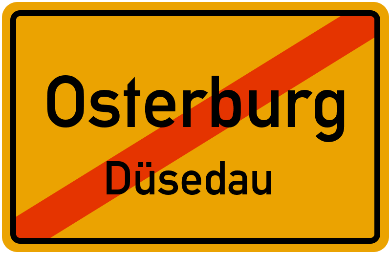 Ortsschild Osterburg