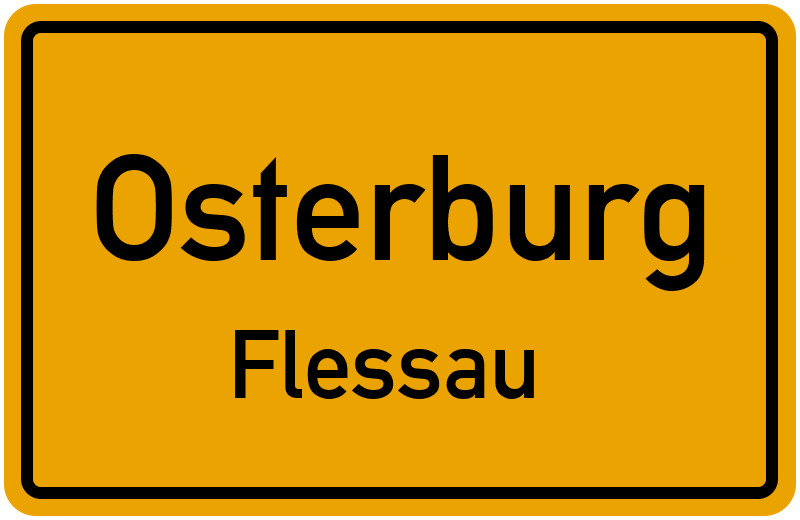 Ortsschild Osterburg