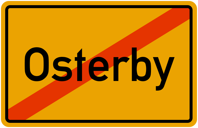 Ortsschild Osterby