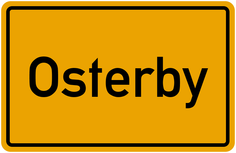 Ortsschild Osterby