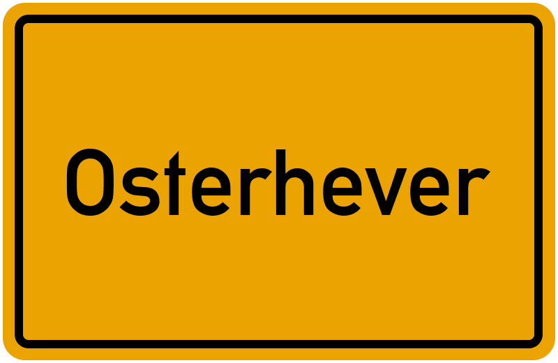 Ortsschild Osterhever
