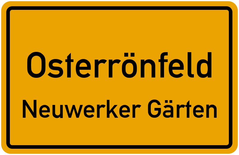 Ortsschild Osterrönfeld