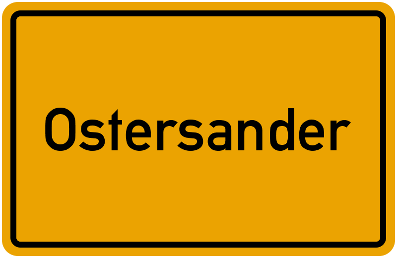 Ortsschild Ostersander