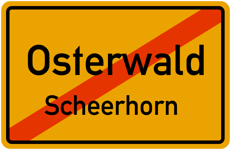 Ortsschild Osterwald