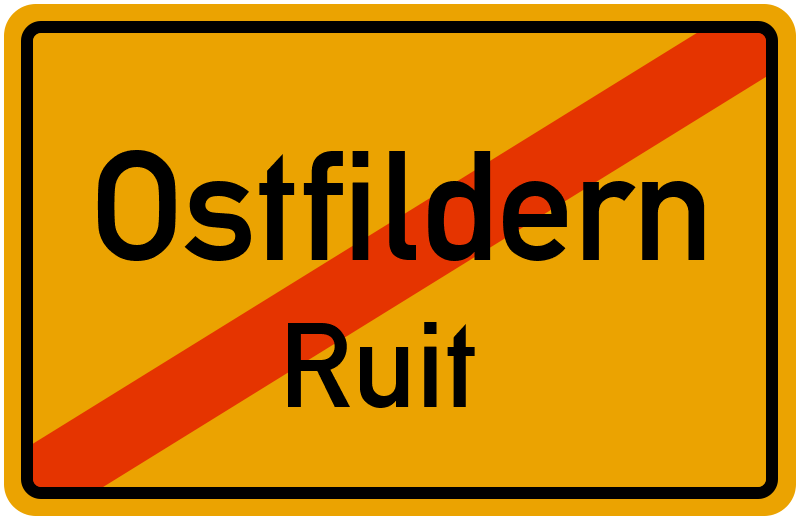 Ortsschild Ostfildern