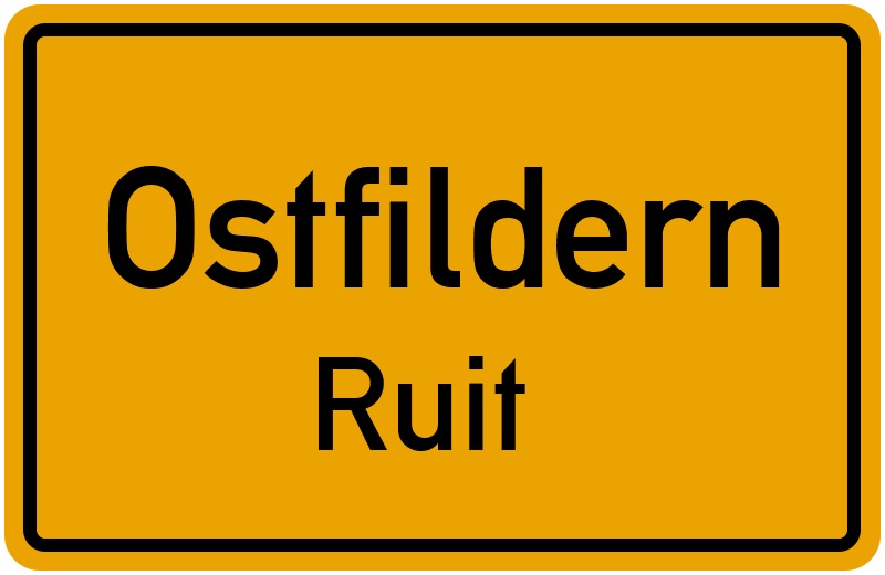 Ortsschild Ostfildern