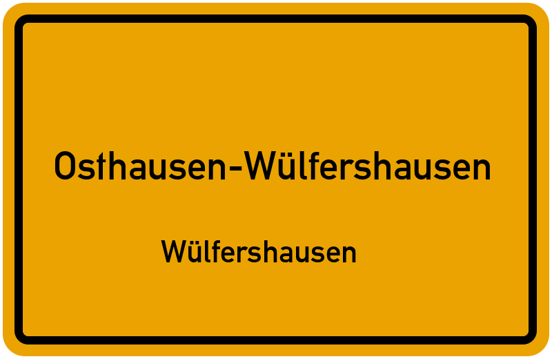 Ortsschild Osthausen-Wülfershausen
