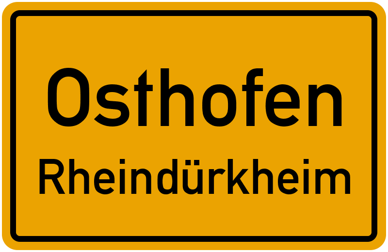 Ortsschild Osthofen