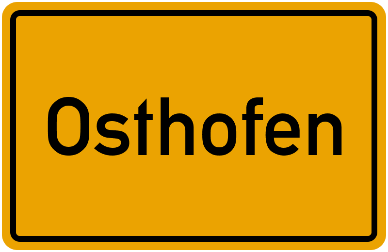 Ortsschild Osthofen