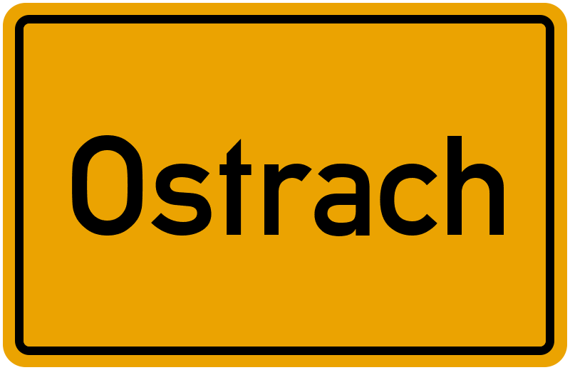 Ortsschild Ostrach