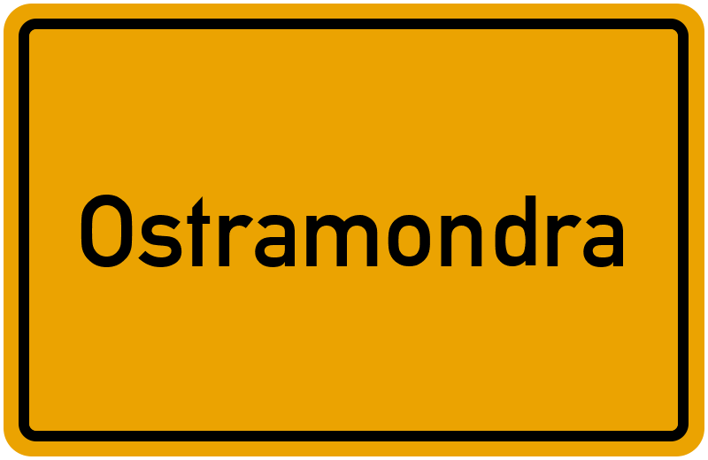 Ortsschild Ostramondra