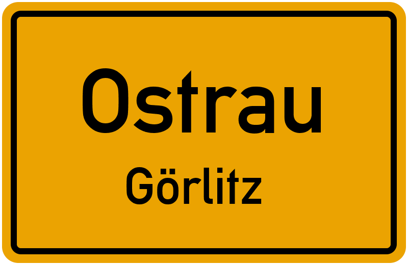 Ortsschild Ostrau