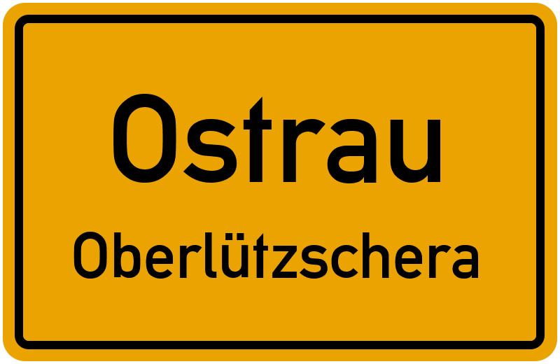 Ortsschild Ostrau