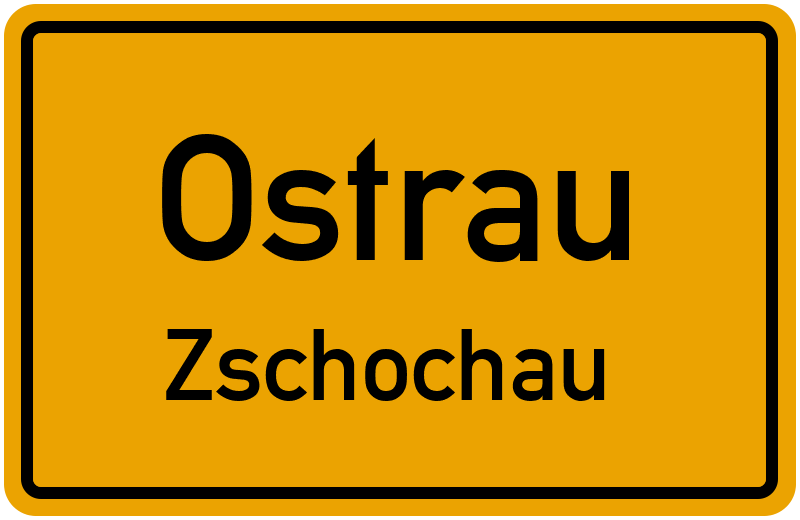 Ortsschild Ostrau
