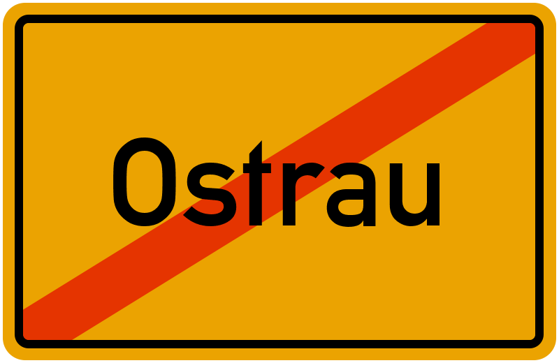 Ortsschild Ostrau