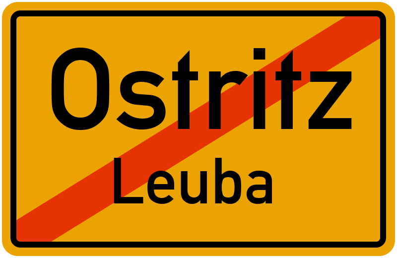Ortsschild Ostritz