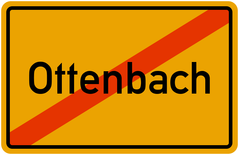 Ortsschild Ottenbach
