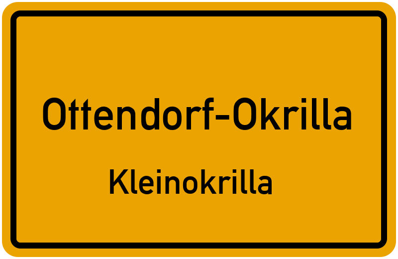 Ortsschild Ottendorf-Okrilla