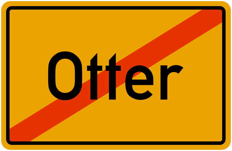 Ortsschild Otter