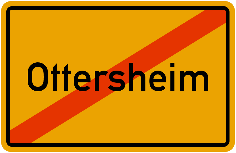 Ortsschild Ottersheim