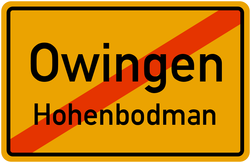 Ortsschild Owingen