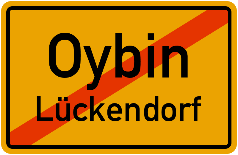 Ortsschild Oybin