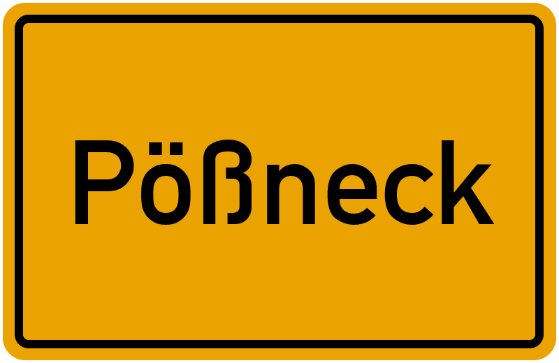 Ortsschild Pößneck
