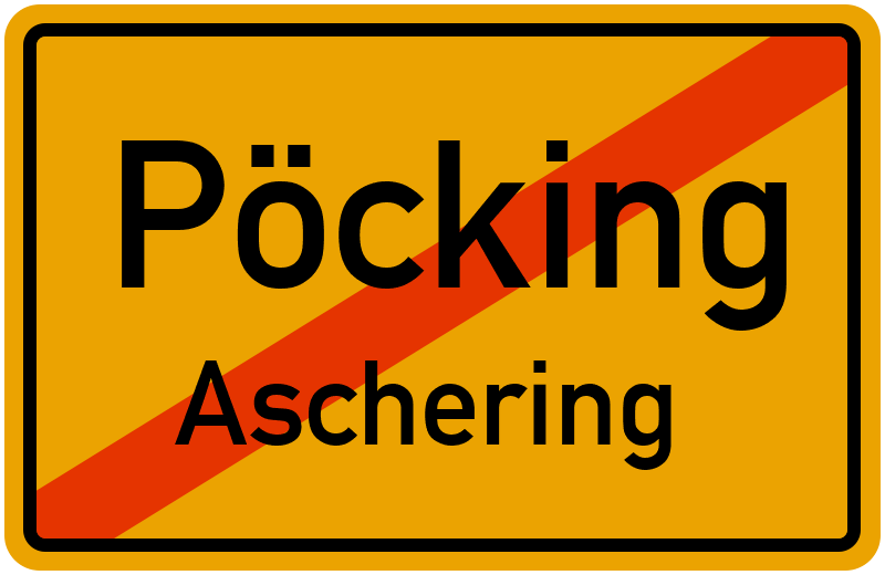 Ortsschild Pöcking