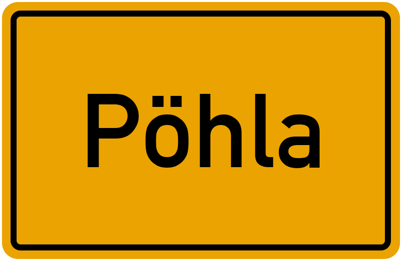 Ortsschild Pöhla