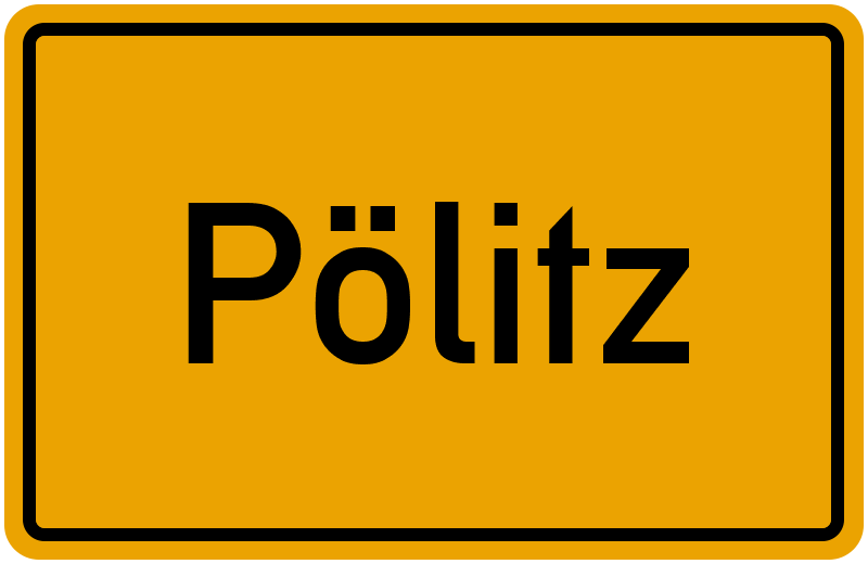 Ortsschild Pölitz