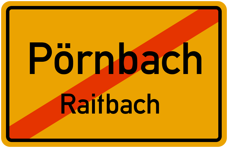 Ortsschild Pörnbach
