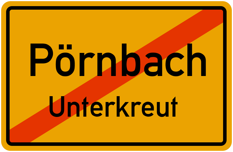 Ortsschild Pörnbach