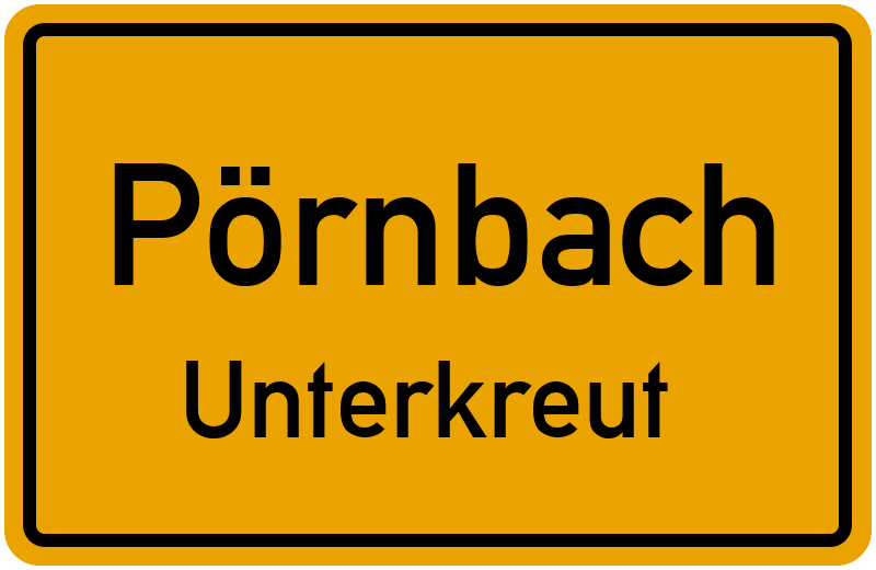 Ortsschild Pörnbach