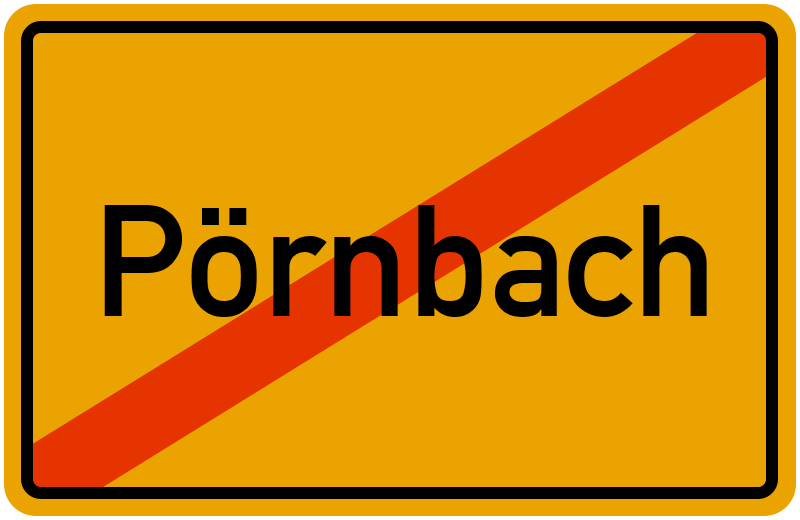 Ortsschild Pörnbach