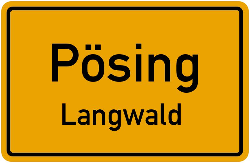 Ortsschild Pösing