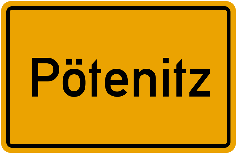 Ortsschild Pötenitz